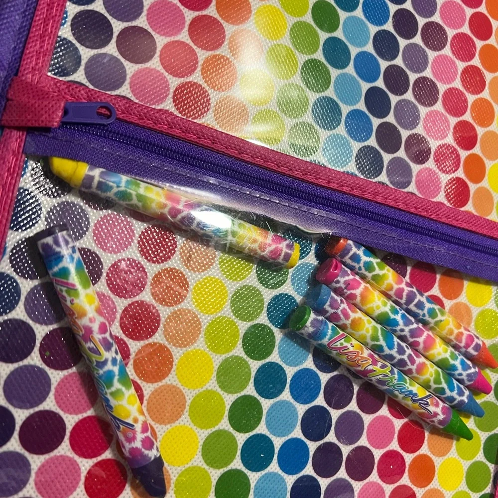 Lisa Frank Tikanni Colorful Trifold Portfolio School Binder 4 Interior Pockets